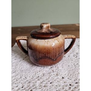Kathy Kale Brown Drip Sugar Bowl with Lid